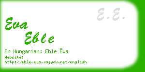 eva eble business card